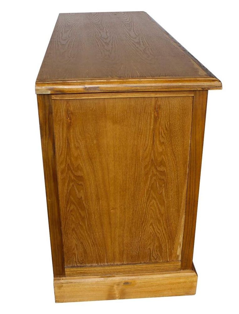 Buffets - Chiffonnier vitré en bois vieilli, 12 tiroirs, design authentique - JP2B DECORATION
