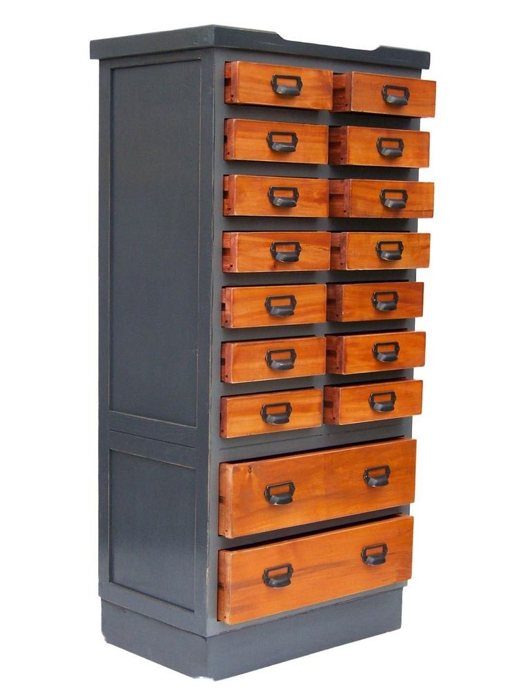 Buffets - Meuble à tiroirs, bois d’orme, 16 tiroirs, design authentique - JP2B DECORATION