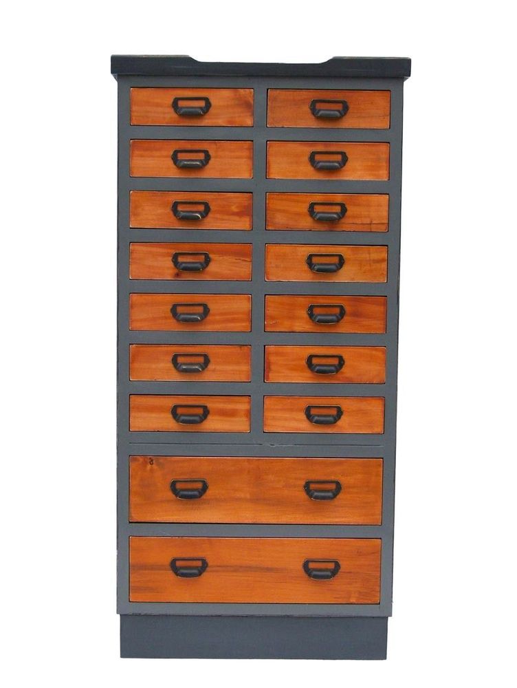 Buffets - Meuble à tiroirs, bois d’orme, 16 tiroirs, design authentique - JP2B DECORATION