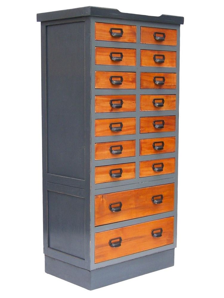 Buffets - Meuble à tiroirs, bois d’orme, 16 tiroirs, design authentique - JP2B DECORATION