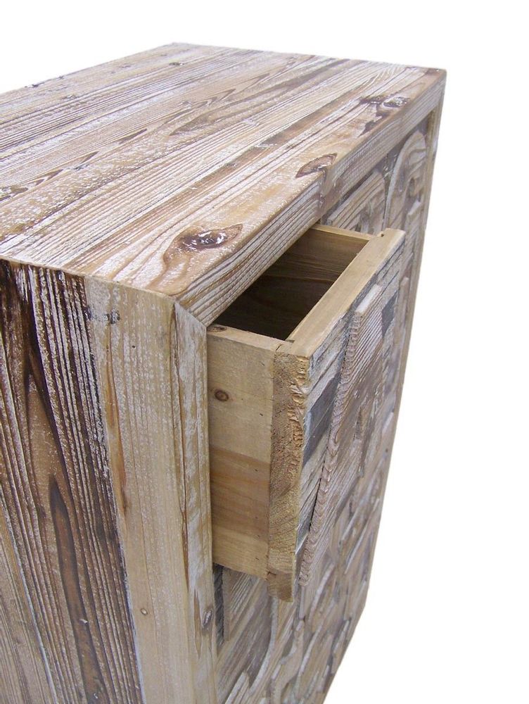 Buffets - Meuble à tiroirs ABCD, bois recyclé, design industriel, 87 cm - JP2B DECORATION