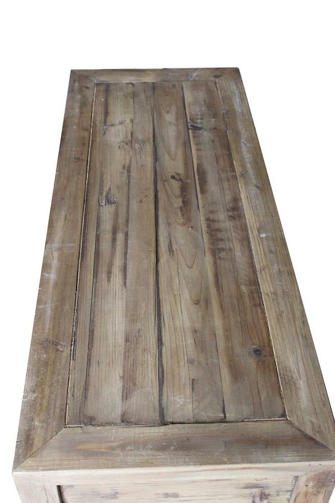 Console table - Small industrial console, 2 drawers, wood and metal - JP2B DECORATION