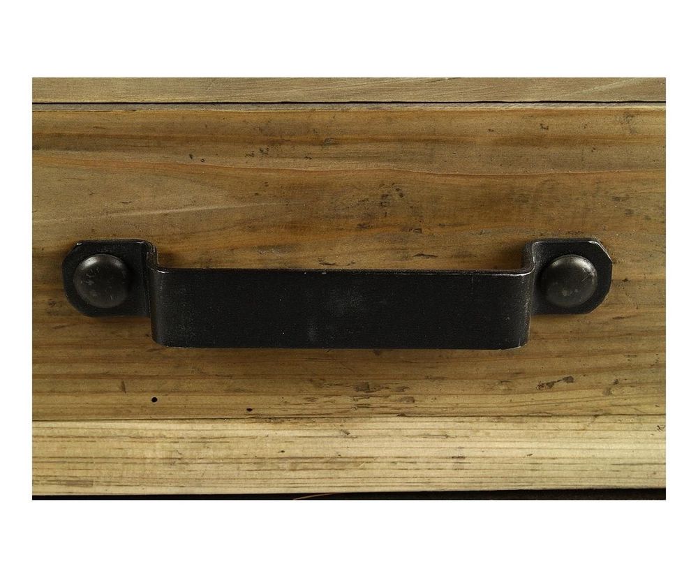 Tables basses - Mini table basse industrielle, bois vieilli et métal, 100 cm - JP2B DECORATION