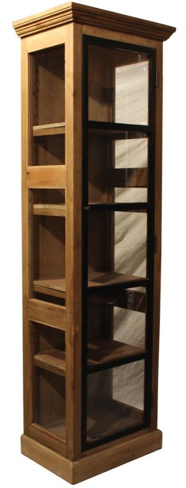 Sideboards - Industrial one-door wardrobe in recycled wood, sturdy and authentic design - JP2B DECORATION