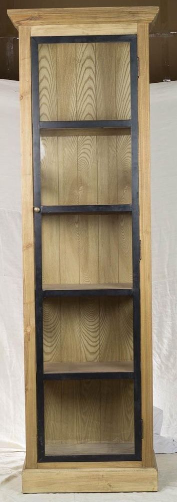 Sideboards - Industrial one-door wardrobe in recycled wood, sturdy and authentic design - JP2B DECORATION