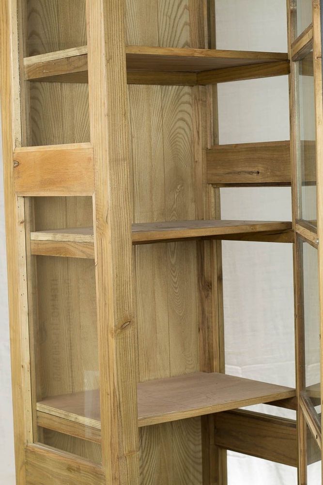 Sideboards - Industrial one-door wardrobe in recycled wood, sturdy and authentic design - JP2B DECORATION