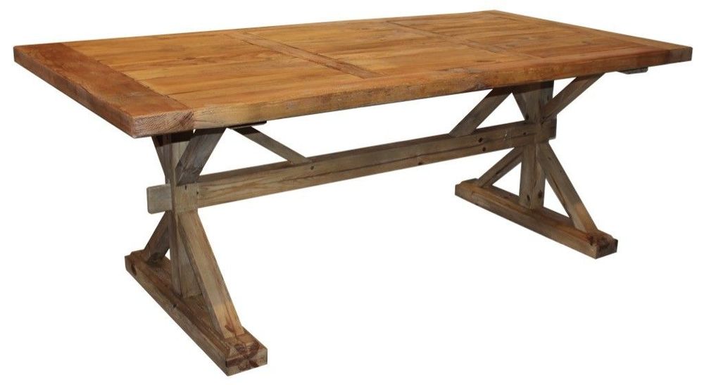 Tables Salle à Manger - Table de repas rustique, bois recyclé naturel vieilli, 150 cm - JP2B DECORATION