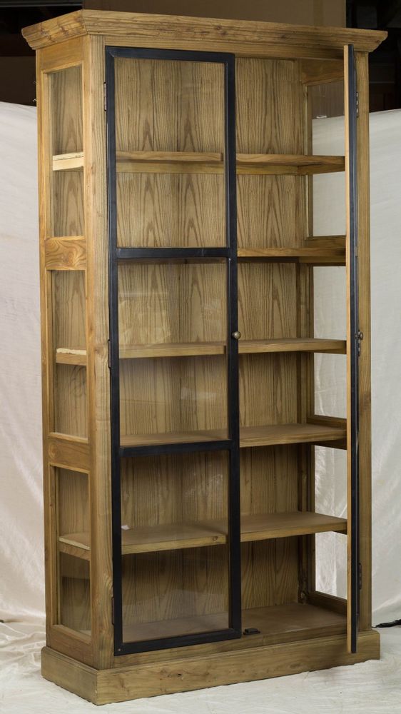 Sideboards - Industrial 2-door wardrobe in recycled wood, sturdy and authentic design - JP2B DECORATION