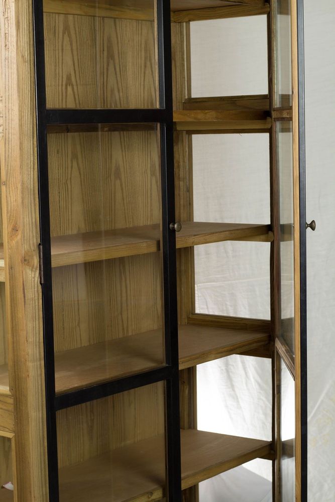 Sideboards - Industrial 2-door wardrobe in recycled wood, sturdy and authentic design - JP2B DECORATION