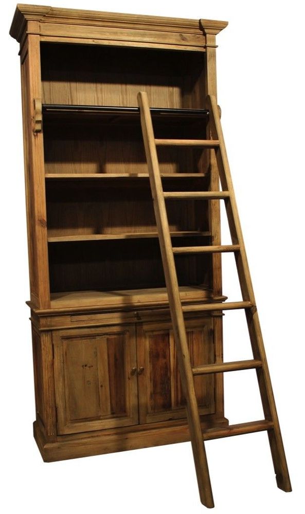 Bibliothèques - Petite bibliothèque en bois recyclé, 230 cm, design naturel et authentique - JP2B DECORATION
