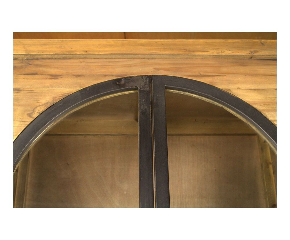 Buffets - Armoire industrielle en bois recyclé, 2 portes, design robuste et authentique - JP2B DECORATION