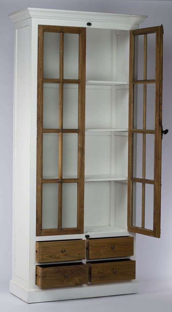 Buffets - Armoire en orme, 4 tiroirs, design naturel et authentique - JP2B DECORATION
