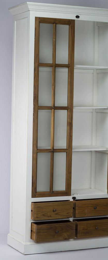 Buffets - Armoire en orme, 4 tiroirs, design naturel et authentique - JP2B DECORATION