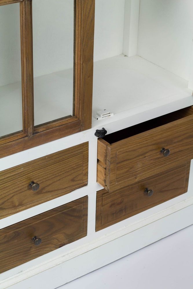 Buffets - Armoire en orme, 4 tiroirs, design naturel et authentique - JP2B DECORATION