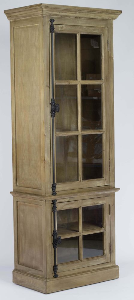 Wardrobe - One-door wardrobe in recycled wood, natural and sturdy design - JP2B DECORATION