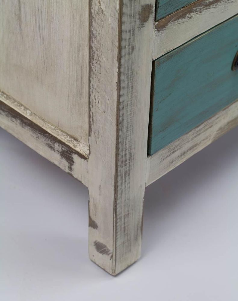 Commodes - Commode 16 tiroirs en bois recyclé, design rustique et authentique - JP2B DECORATION