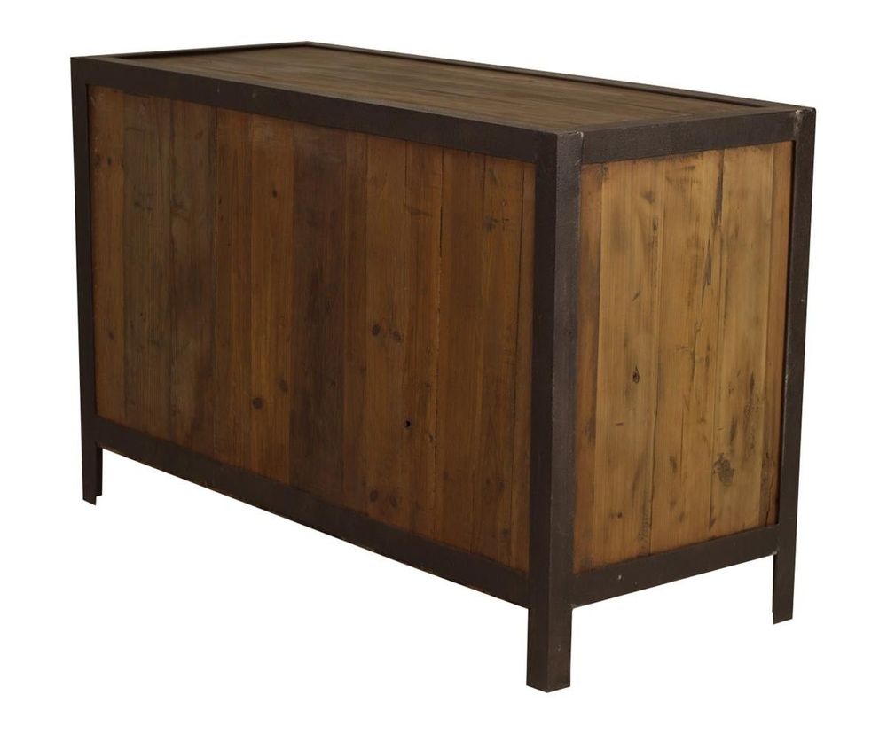 Chests of drawers - Industrial chest of drawers, 6 drawers, wood and metal, robust design - JP2B DECORATION