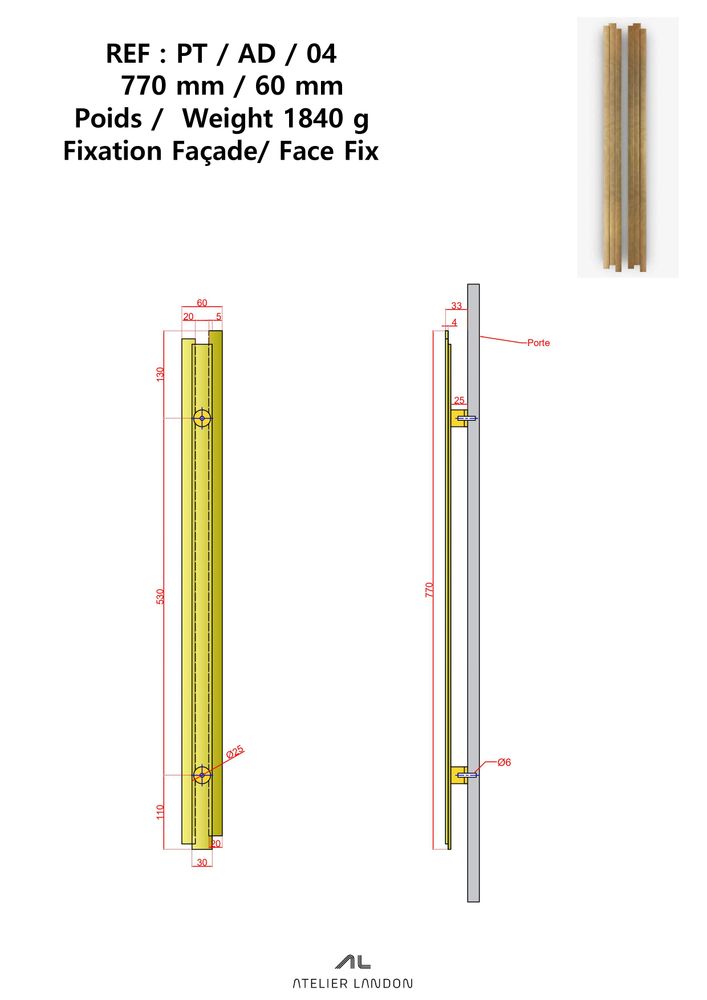 Doorknobs - Pull handle PT/AD/04 - ATELIER LANDON