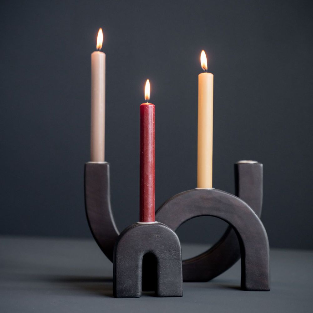 Candlesticks and candle holders - Candleholder arches set of 3 - KINTA