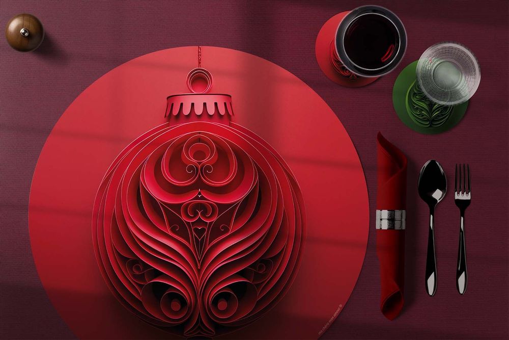 Decorative objects - Placemat Burgundy - MA CHÉRIE MON AMOUR