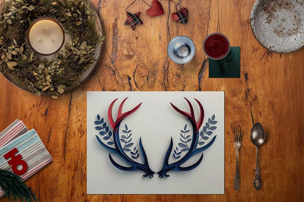 Placemats - Placemat Frenchy Antlers - MA CHÉRIE MON AMOUR