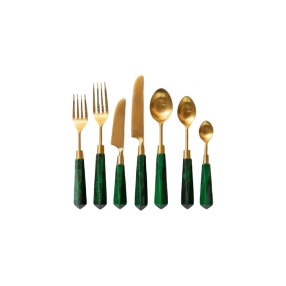 Cutlery set - Ishela Malachite Cutlery - ISHELA
