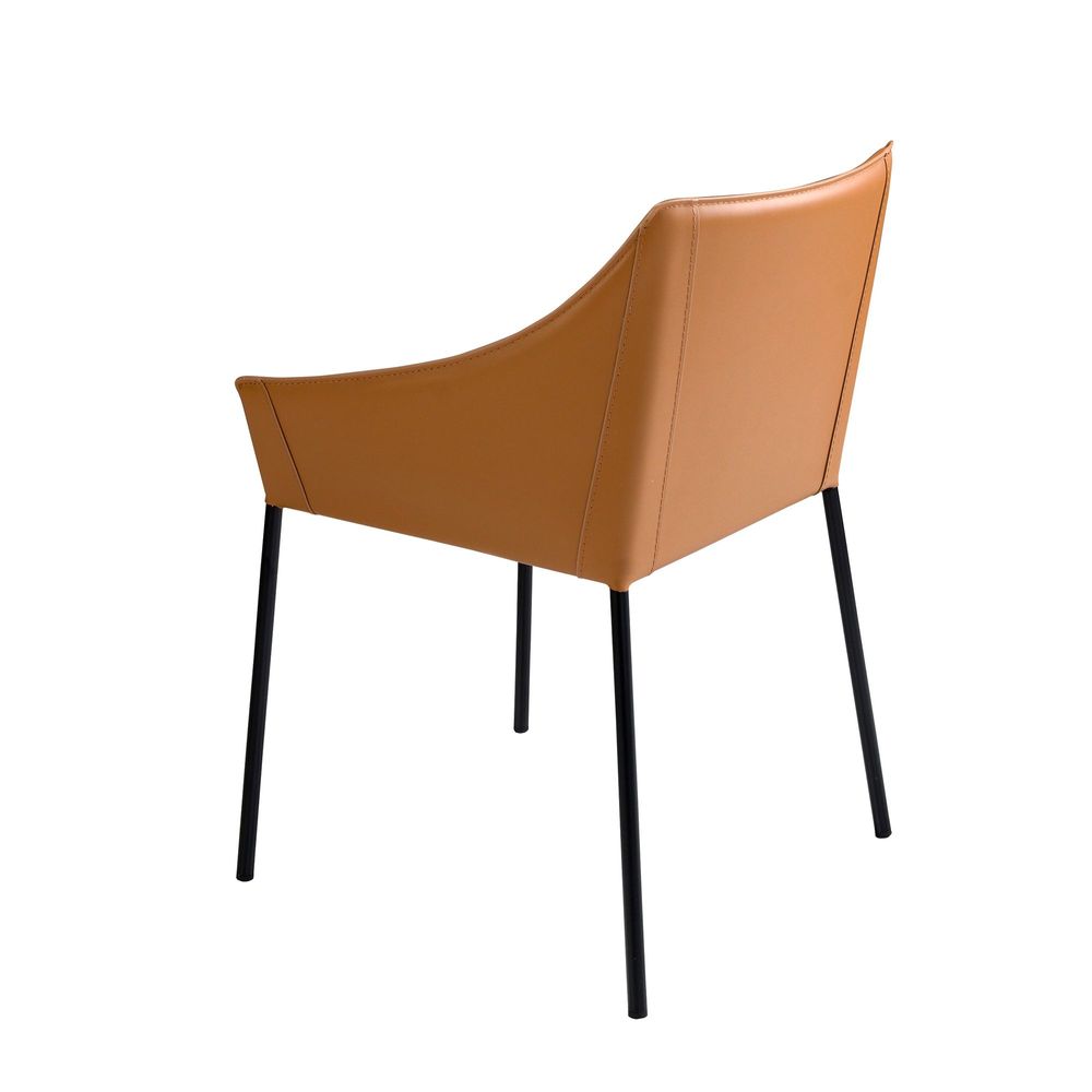 Chaises - Chaise en croûte de cuir marron - ANGEL CERDÁ