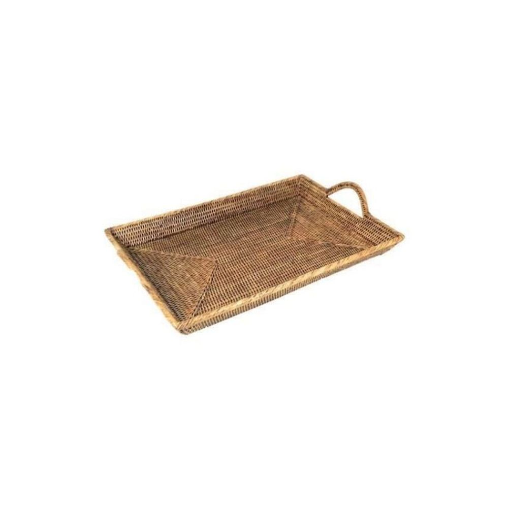 Tea and coffee accessories - Rattan Tray Bali - ISHELA