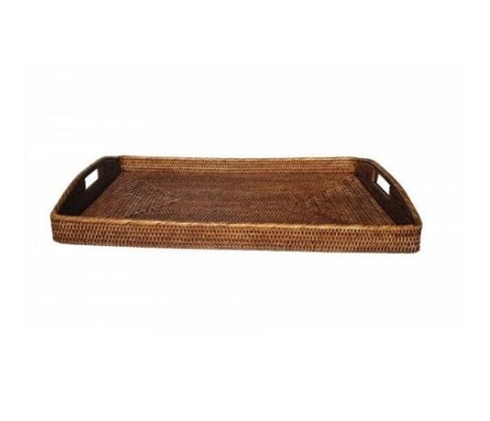 Tea and coffee accessories - Ishela Rattan Morning tray - ISHELA