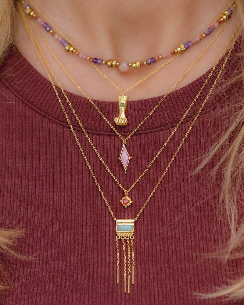 Jewelry - Amazonite Q'ero necklace - MUJA JUMA