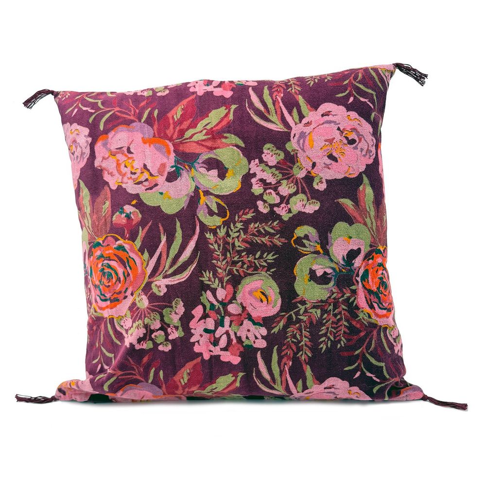 Coussins textile - Housse de coussin Fleur 45X45CM velours - WAX DESIGN - BARCELONA