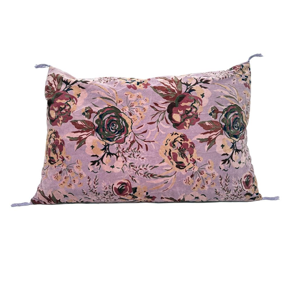 Coussins textile - Housse de coussin Flower 60X40CM velours - WAX DESIGN - BARCELONA