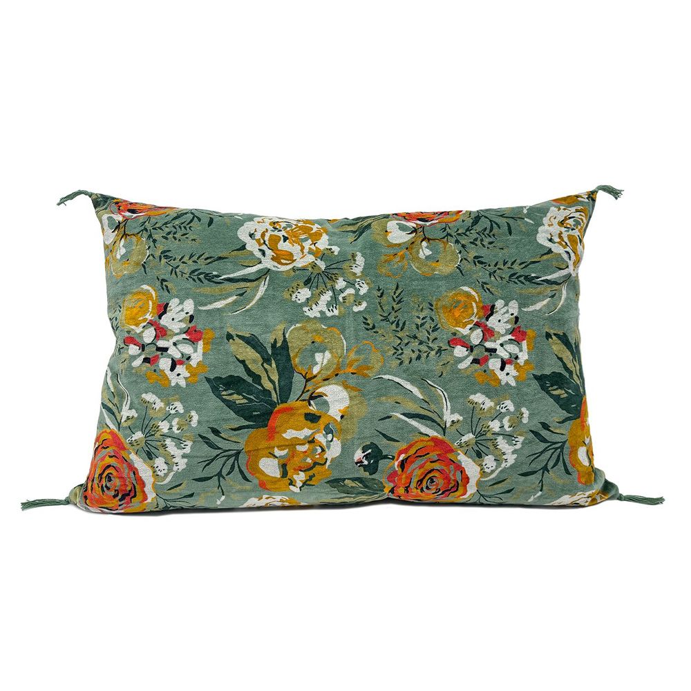 Fabric cushions - Flower Cushion cover 60X40CM velvet - WAX DESIGN - BARCELONA