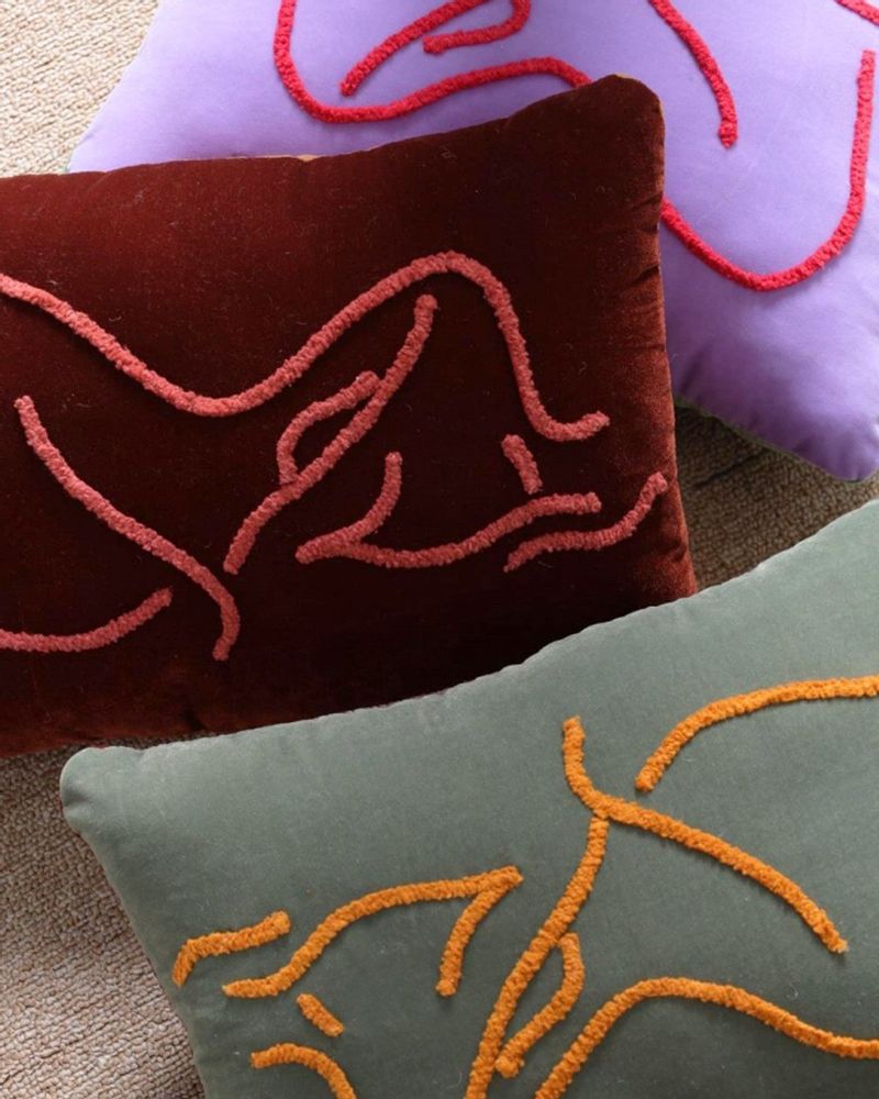Fabric cushions - Pillow curves - MUJA JUMA