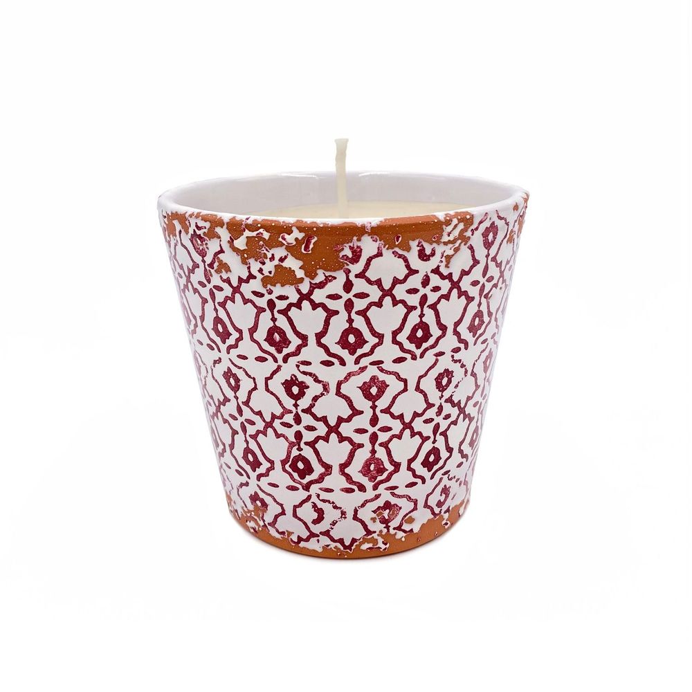 Objets de décoration - Nouvelle bougie parfumée en céramique Batik taille L - WAX DESIGN - BARCELONA