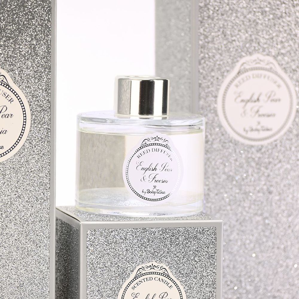 Home fragrances - Reed diffuser silver glitter 100ml - SOAPTALES