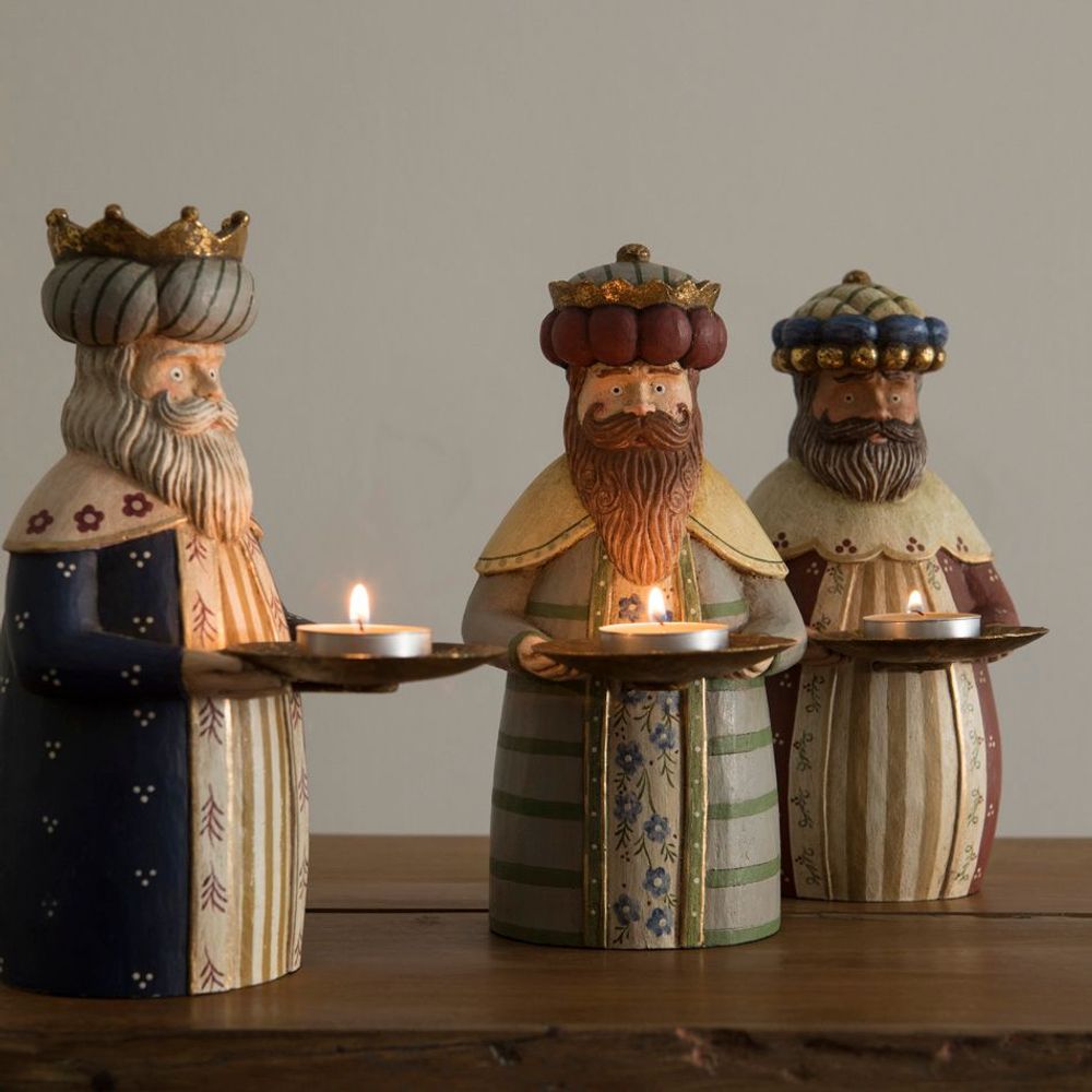 Other Christmas decorations - THREE KINGS TEA LIGHT HOLDER - MAHE HOMEWARE