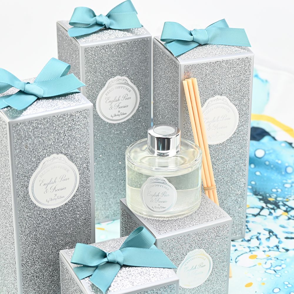 Home fragrances - Reed diffuser silver glitter 100ml - SOAPTALES