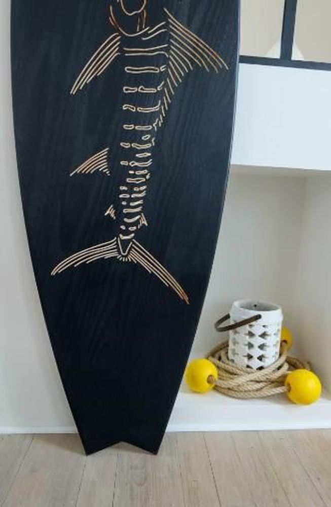 Autres décorations murales - Planche de surf décorative en bois - "Marlin" - LE COMPTOIR DE MALOW