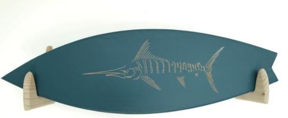 Autres décorations murales - Planche de surf décorative en bois - "Marlin" - LE COMPTOIR DE MALOW