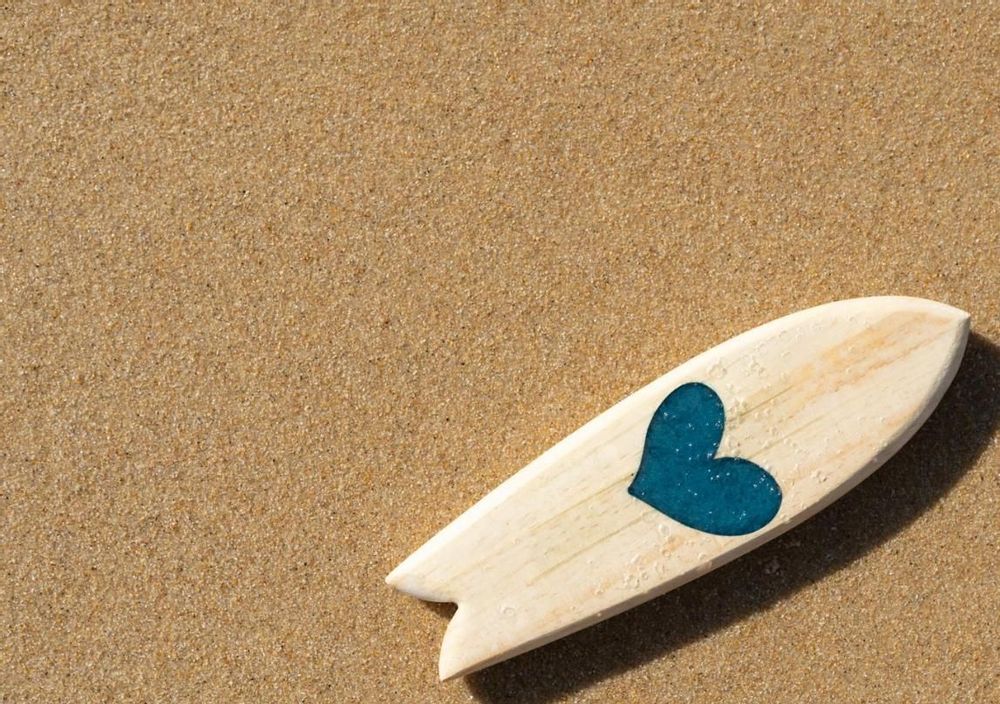 Autres décorations murales - Planche de surf décorative "Coeur" - LE COMPTOIR DE MALOW