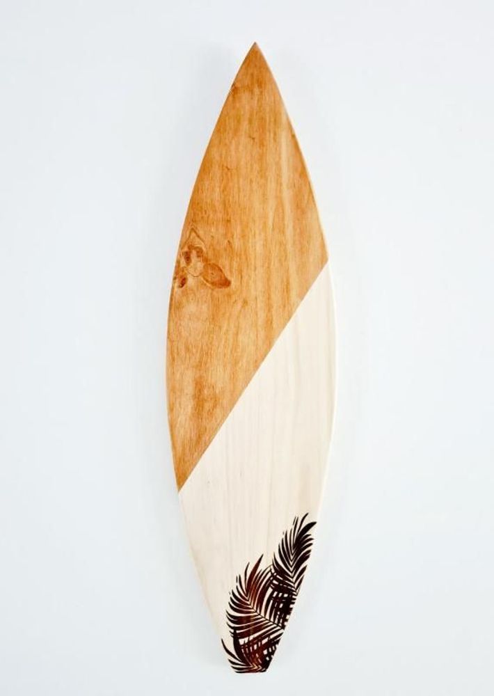 Autres décorations murales - planche de surf décorative en bois massif - "Exotic" - LE COMPTOIR DE MALOW