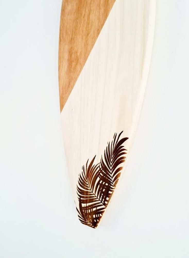 Autres décorations murales - planche de surf décorative en bois massif - "Exotic" - LE COMPTOIR DE MALOW