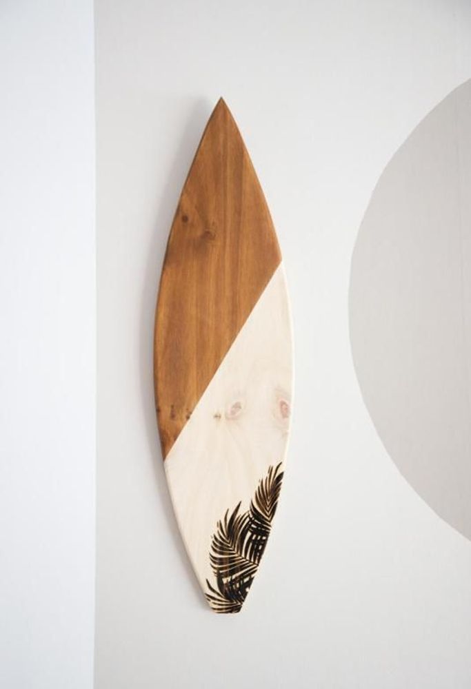 Autres décorations murales - planche de surf décorative en bois massif - "Exotic" - LE COMPTOIR DE MALOW