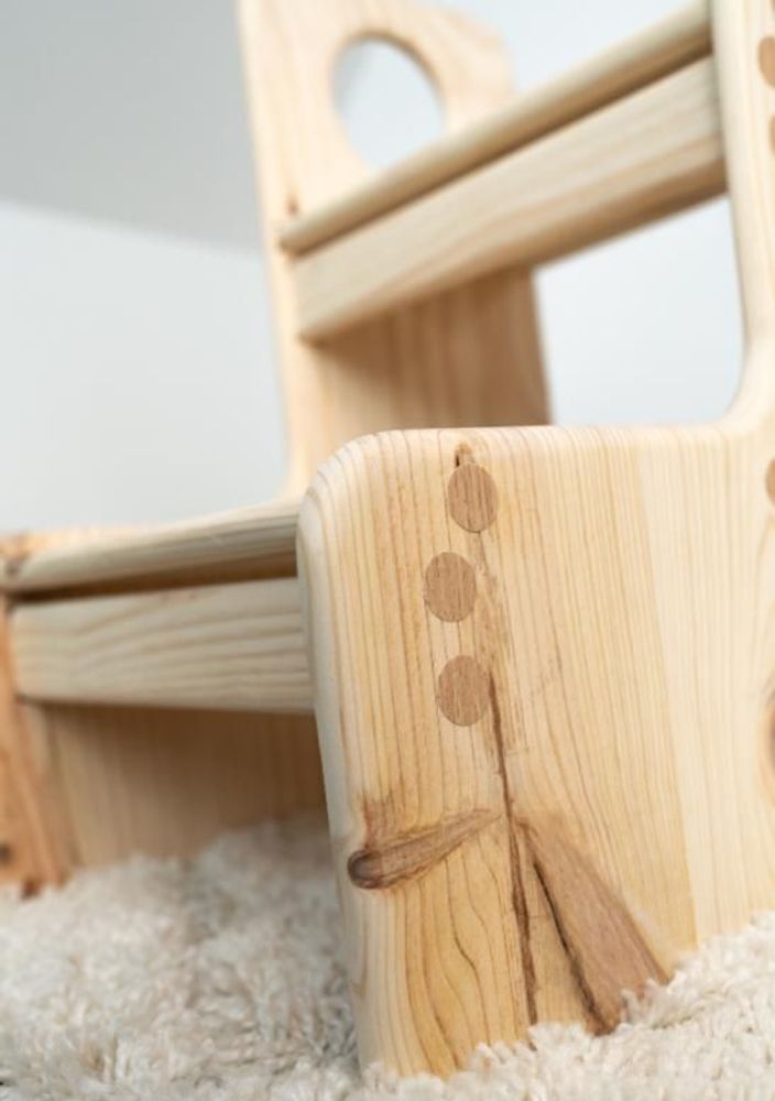 Tabourets - Tour Montessori en bois / Tabouret en bois enfant  “Raie” - LE COMPTOIR DE MALOW