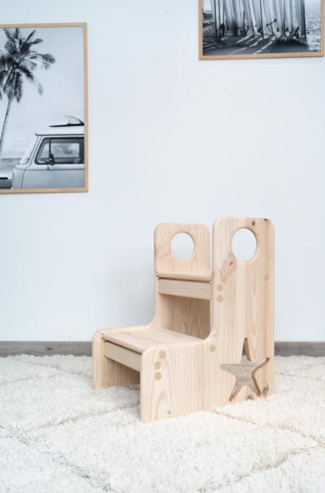 Tabourets - Tour en bois enfant style Montessori - “Etoile de mer” - LE COMPTOIR DE MALOW