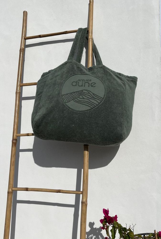 Sacs et cabas - Maxi Totebag - sac week end - coton BIO - Sauge - ATELIER DUNE