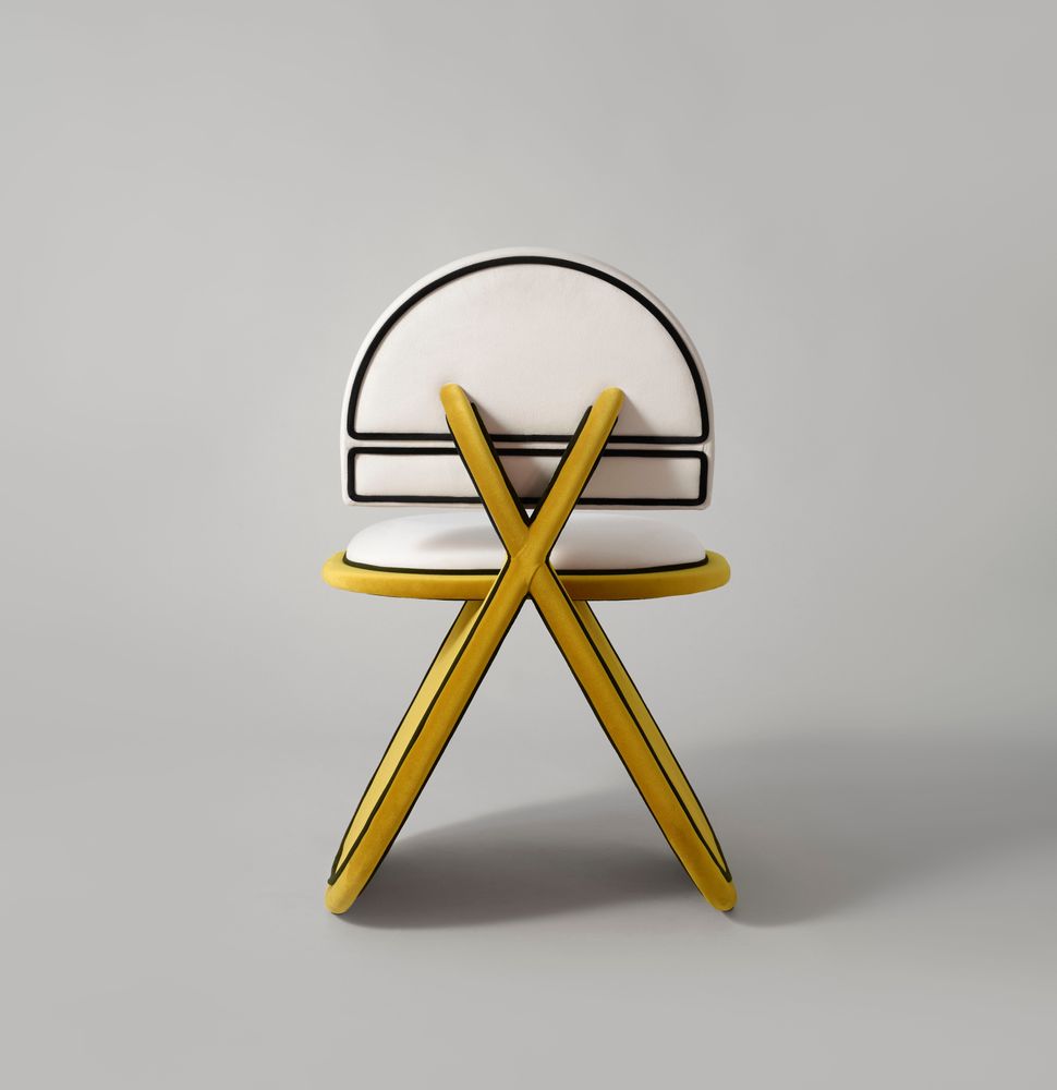 Chairs - MECO Chair - Post-Modern Upholstered Velvet Chair by Sergio Prieto - DOVAIN STUDIO