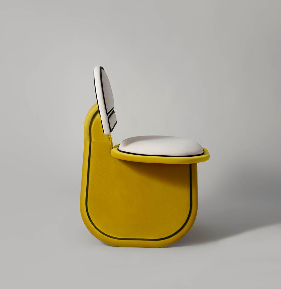 Chairs - MECO Chair - Post-Modern Upholstered Velvet Chair by Sergio Prieto - DOVAIN STUDIO