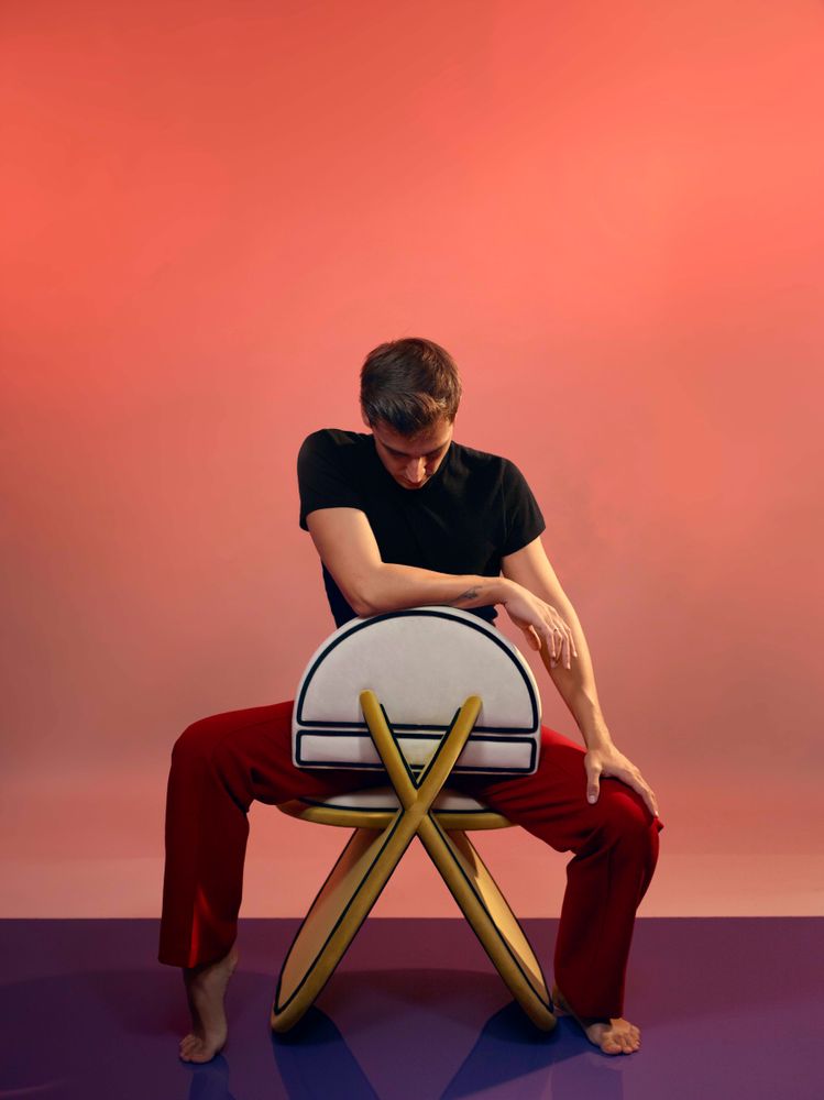 Chairs - MECO Chair - Post-Modern Upholstered Velvet Chair by Sergio Prieto - DOVAIN STUDIO
